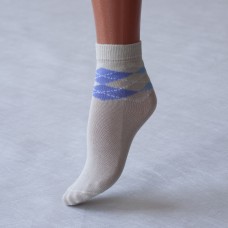 Детские носки с рисунком на паголенке - большие ромбы K-R001